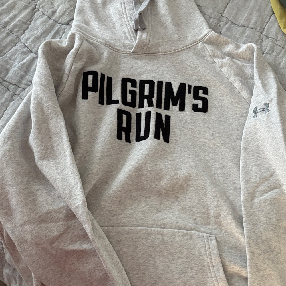 Under Armour Gray Hoodie with Black Text